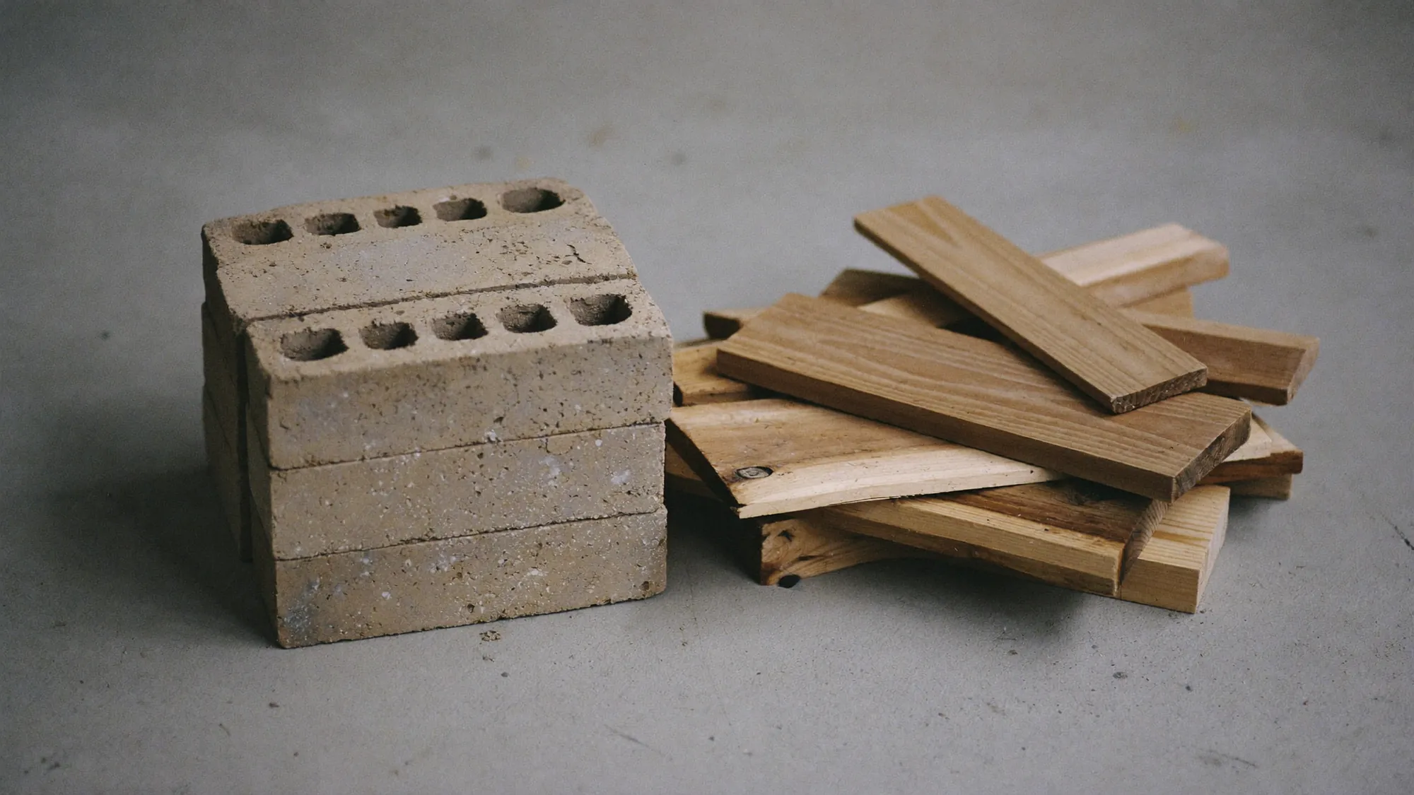 Construction materials for comparing the scope of a project.